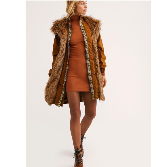 Free People Jackets & Blazers - Free People Folklore Fur Hooded Parka